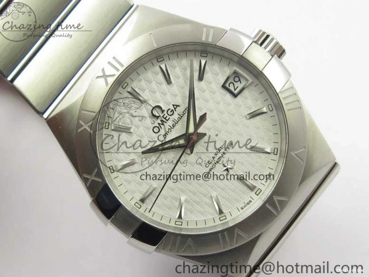 0423 Constellation 38mm SS VSF 1:1 Best Edition White Textured Dial on SS Bracelet A8500 Super Clone EasyCare 7919